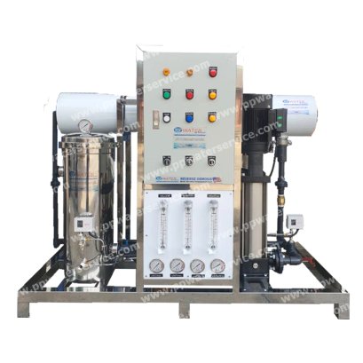 เครื่องกรองน้ำRO24Q 24000ลิตรต่อวัน 1Q/ชั่วโมง เฟรมสแตนเลส