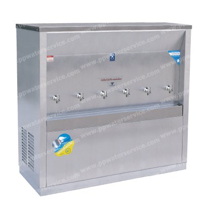 ตู้ทำน้ำเย็นสแตนเลส 6 หัวก๊อก  Maxcoo MC-6P​