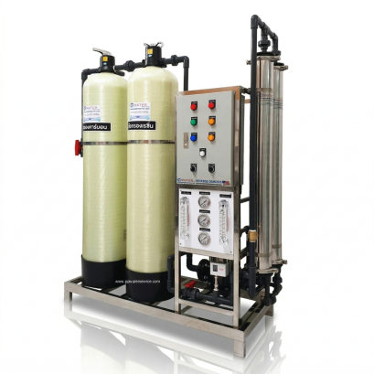 เครื่องกรองRO12Q 12000ลิตร/วันถังFRP12"(Manual)เฟรมสแตนเลส