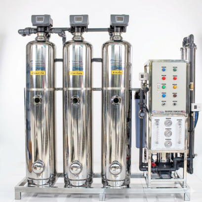 เครื่องกรองน้ำRO12Q 12000ลิตร/วัน ถังสแตนเลส12นิ้ว(Auto)