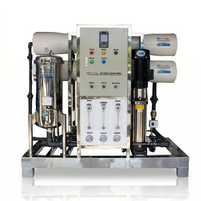 เครื่องกรองน้ำRO48Q 48000ลิตรต่อวัน2Q/ชั่วโมง(เฟรมสแตนเลส)