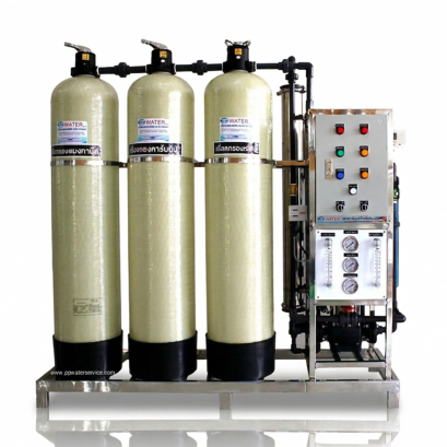 เครื่องกรองน้ำRO6000ลิตร/วัน ถังFRP12นิ้ว(Manual)เฟรมสแตนเลส