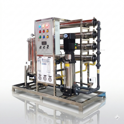 เครื่องกรองRO24Q 24000ลิตรต่อวัน1Q/ชั่วโมงเฟรมสแตนเลส