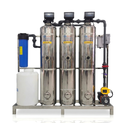 เครื่องกรองน้ำบาดาล ประปาน้ำขุ่น ถังสแตนเลส12นิ้ว(Auto)