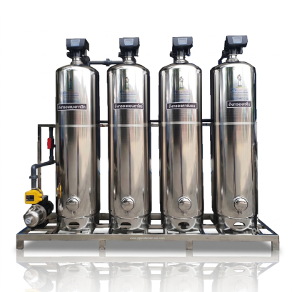 เครื่องกรองน้ำบาดาล ประปาน้ำขุ่น ถังสแตนเลส16นิ้ว(Auto)