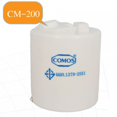 ถังเก็บน้ำ comos โคมอส PE ขนาด 200ลิตร สีขาว