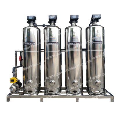 เครื่องกรองน้ำบาดาล ประปาน้ำขุ่น ถังสแตนเลส16นิ้ว(Auto)