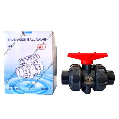 บอลวาล์วยูเนี่ยน WF UPVC ANSI TrueUnion Ball Valve3/4&quot;