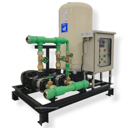 Boosterปั้มน้ำGrundfos CM10-4 3.0kw 380V tank250 ท่อPPR