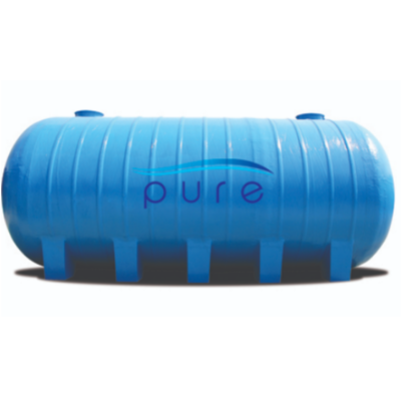 ถังเก็บน้ำไฟเบอร์กลาสตั้งพื้นบนดิน10,000 ลิตร ชนิดทรงนอน