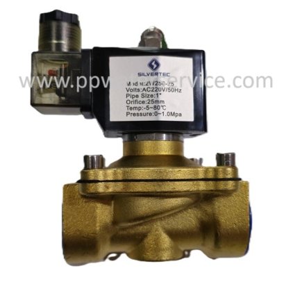 โซลินอยด์วาล์ว Solenoid valve Silverter AC220V ขนาด 1"