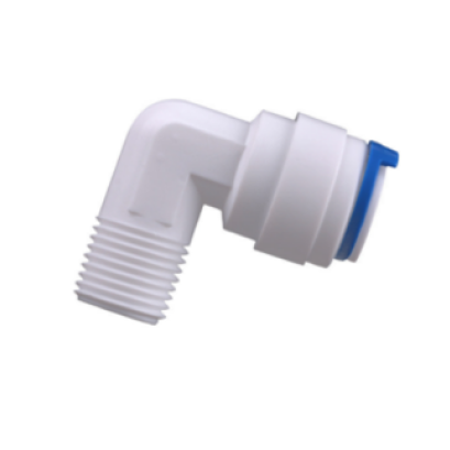 ข้องอ ฟิตติ้ง Fitting ขนาดเกลียว 1/4&quot;ออกสวมล็อก 3/8&quot;