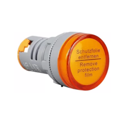 LED Pilot Lampหลอดไฟตู้คอนโทรล 22mm AC 220V(สีเหลือง)