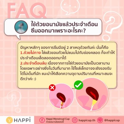 ถ้วยอนามัย ซึม