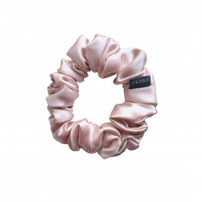 AVANA Luxe 100% Mulberry silk scrunchies - Spell Pink 22 Momme