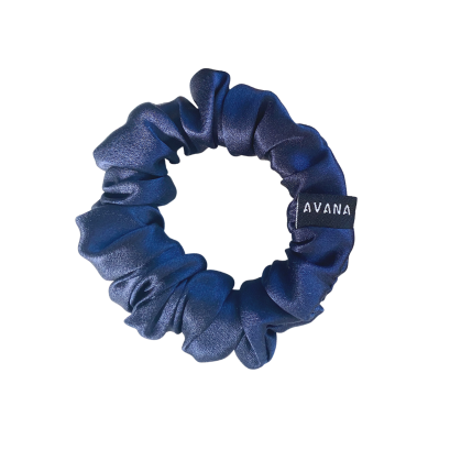 AVANA Medio 100% Mulberry silk scrunchies - Deep Blue Sea