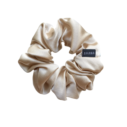 AVANA Grande 100% Mulberry silk scrunchies - Precious Gold