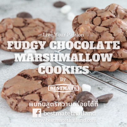 Fudgy Chocolate Mashmellow Cookies