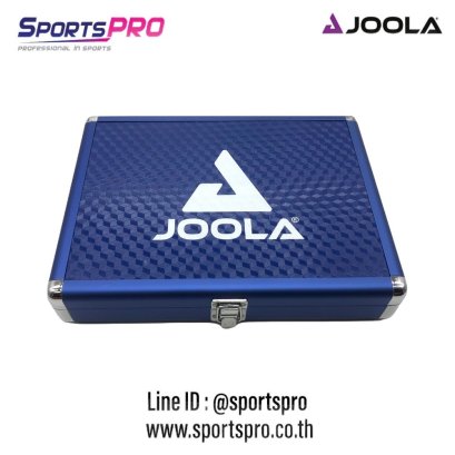 JOOLA ALUMINUM TABLE TENNIS RACKET CASE WITH BALL STORAGE (BLUE)
