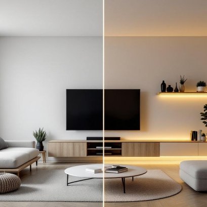 5 เคล็ดลับการจัดแสงไฟภายในบ้านให้อบอุ่นและน่าอยู่ด้วย รางไฟ LED รางไฟซ่อน ไฟ LED บิวท์อิน