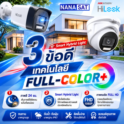 3 ข้อดี เทคโนโลยี Full Color+ กล้องวงจรปิด HiLook