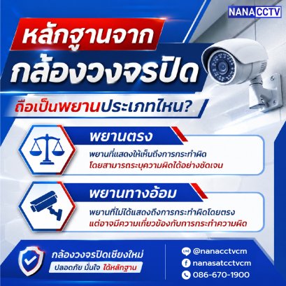 ข้อมูลหลักฐานจากกล้องวงจรปิด ใช้เป็นพยานประเภทใด?