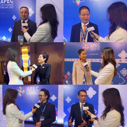 泰国头条新闻中泰参会工商领袖现场独家采访