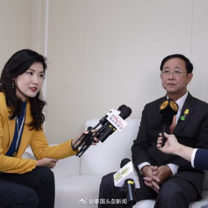 《泰国头条新闻》采访 中泰铁路开工仪式