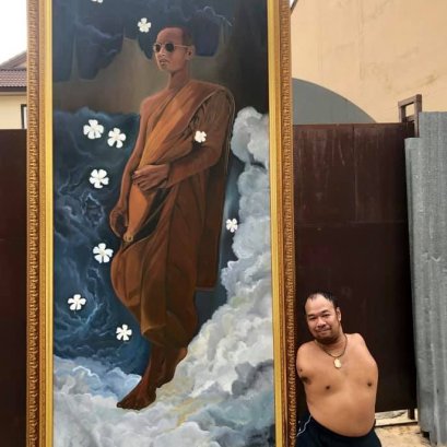 เอกชัย วรรณแก้ว วาดภาพสูงกว่า 3 เมตร