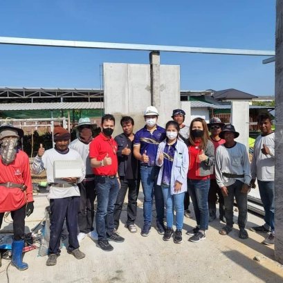 โครงการบ้านทรัพย์มงคล จ.บุรีรัมย์ เทรนนิ่งการติดตั้งผนังนวัตกรรม JAIBOONSPEEDWALL