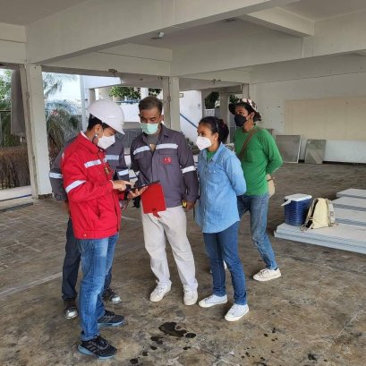 โครงการรีโนเวทอาคารวิทยาศาสต์ สถาบันเทคโนโลยีเจ้าคุณทหารลาดกระบัง เทรนนิ่งการติดตั้งผนังนวัตกรรม JAIBOONSPEEDWALL