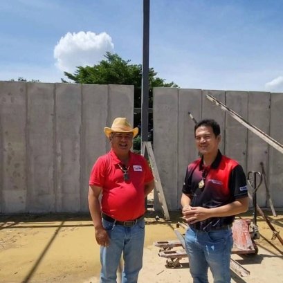 เยี่ยมลูกค้าโครงการ สร้างCommunity mall BG Plaza (บางกรวยพลาซ่า)  จ.นนทบุรีผนังนวัตกรรม JAIBOONSPEEDWALL