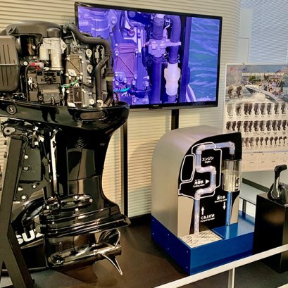 Microplastic Collecting Device (MPC) demonstration kit started display at SUZUKI PLAZA