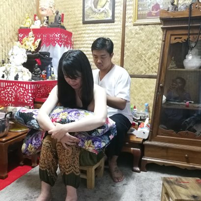 Oil tattoo and blessing