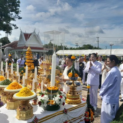 บุญบวงสรวงสักการะอธิษฐานจิต พร้อมร่วมอัญเชิญเทวรูปท่านท้าวจตุโลกบาลทั้ง 4 ประดิษฐาน ณ ศาลหลักเมือง จ.สระแก้ว นำพิธีโดย อาจารย์วิจักษณ์ สองจันทร์