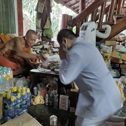 ถวายภัตตาหาร ครบรอบวันคล้ายวันเกิด หลวงพ่อปฐม ธัมมธีโร วัดป่าศรีวิลัย 