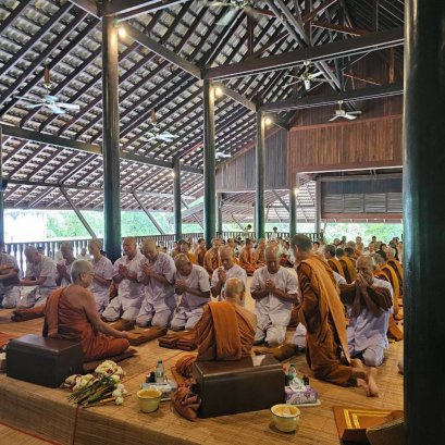 บุญบวชพระวัดป่าสำเร็จแล้ว ณ วัดป่าบ้านใหม่ จ.อุดรธานี โดยมี หลวงปู่คลาด ครุธัมโม  เมตตาเป็นประธานสงฆ์