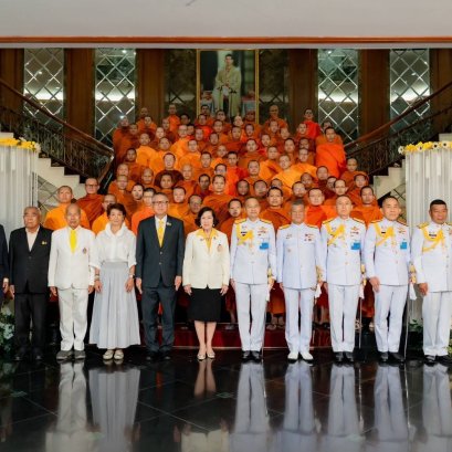 มูลนิธิพุทธภูมิธรรม ร่วมบุญกับ สำนักงานปลัดกระทรวงกลาโหม ในพิธีถวายทุนแด่พระภิกษุ สามเณร ผู้สอบได้เปรียญธรรม 9 ประโยค ประจำปีพ.ศ.2568 (ปีที่ 4 )