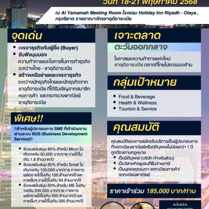 "SME One Fest Thai-Saudi Arabia Business Matching 2025"