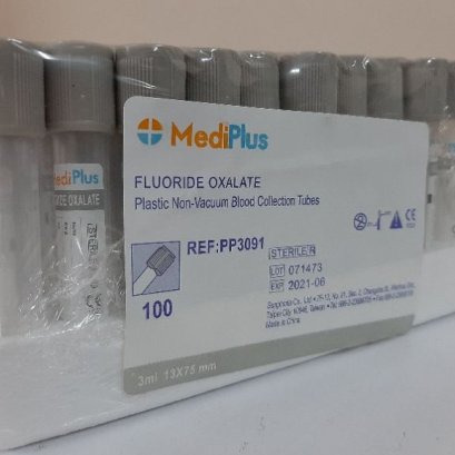 Fluoride Oxalate, Non vacuum (3ml) - 100Test/Kit