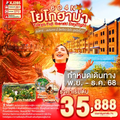 TOKYO FUJI YOKOHAMA IBARAKI 6 วัน 4 คืน autumn นี้ โตเกียว โยโก สุดโซจึ้ง