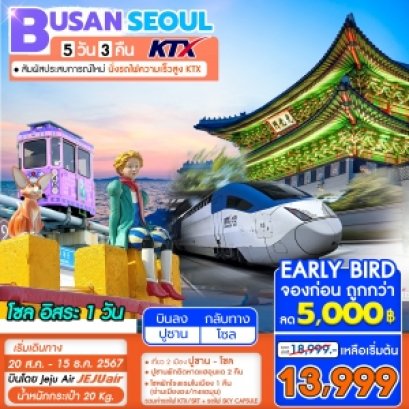 KTX Busan-Seoul 5 วัน 3 คืน AUG - DEC2024