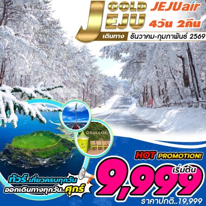 เกาะเชจู Jeju Gold Package Dec,Jan,Feb 4 วัน 2 คืน