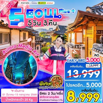 เกาหลี โซล Seoul Plus Spring 5 วัน 3 คืน ฟรีเดย์ 2 วันครึ่ง