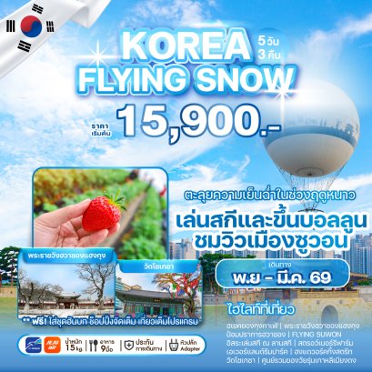 โซล ซูวอน KOREA FLYING SNOW 5 วัน 3 คืน (มีไกด์เดินทาง)