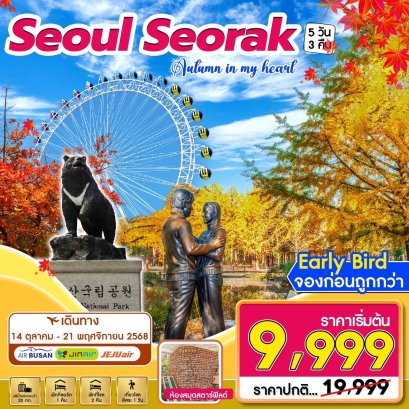 Seoul Seorak Autumn เกาะนามิ 5 วัน 3 คืน