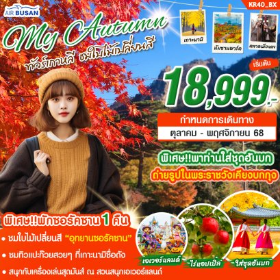 เกาหลี MY AUTUMN เกาะนามิ ( ซอรัคซาน + โซล ) 5 วัน 3 คืน
