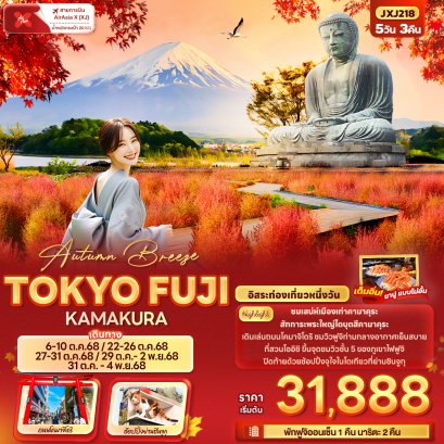 Autumn Breeze TOKYO FUJI KAMAKURA ฟรีเดย์ 5 วัน 3 คืน