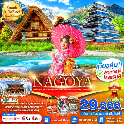 นาโกย่า คามิโคจิ ฮาคุบะ SHIRAKAWAGO 6 วัน 4 คืน