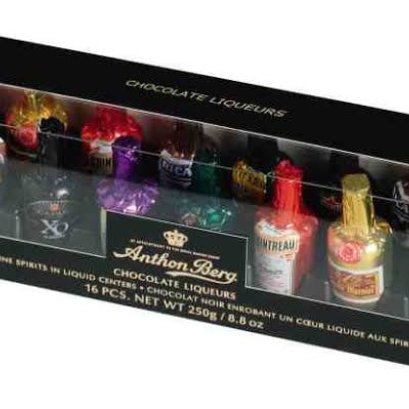 จำหน่าย ช็อกโกแลตเหล้า whisky chocolate 16 ชิ้นต่อกล่อง anthon berg liquor chocolate